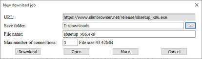 Open a downloaded file for reading. Super Fast Internet Download Manager In Slimbrowser