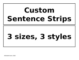 Custom Pocket Chart Printable Sentence Strips Editable Templates