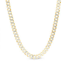 Free shipping on orders over $25 shipped by amazon. Made In Italy Men S 4 7mm Diamond Cut Curb Chain Necklace In 14k Gold 22 Zales Outlet