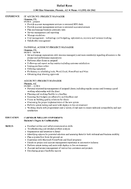 Project managers are responsible for turning grand ideas into deliverable projects, products, or features. Account Project Manager Resume Samples Velvet Jobs