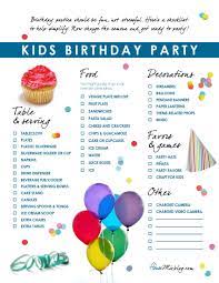 Kids Birthday Party Checklist Birthday Party Checklist Party Planning Checklist Birthday Party Planning