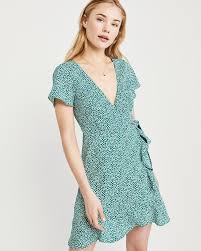 Womens Short Sleeve Wrap Dress Womens New Arrivals Abercrombie Com Dresses Wrap Dress Dress For Short Women