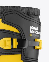 Download Motocross Boot Mockup In Apparel Mockups On Yellow Images Object Mockups