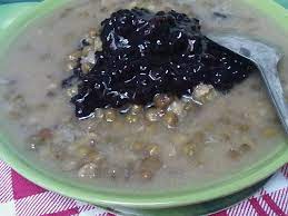 Indonesia Porridge Kacang Hijau Bubur Ketan Hitam Makanan Makanan Pedas Kacang