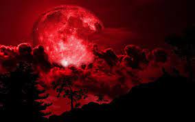 Circle red moon glowing glowingmoon cute aesthetic. Red Moon Wallpaper 1920x1080