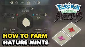How To Farm Nature Mints In Pokemon Legends Arceus (How To Change A  Pokemon's Nature) - YouTube