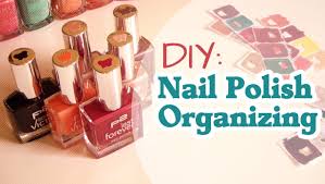 Use some cheap spice racks and repaint them in your fave color to mount in the bathroom as beauty and nail polish supply storage! Diy Nail Polish Organizing Youtube