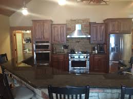 rustic walnut kitchen  shannon cabinets