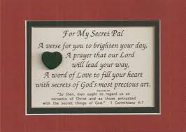 Secret Pal Verses Poems Christian Friend Plaques Prayer Secret Pal Secret Sister Gifts Secret Pal Gifts