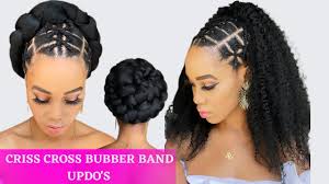 These three items will help keep your as for the hairstyle, medium hair is a lot more manageable. Easy Rubber Band Hairstyle On 4c Natural Hair Criss Cross Method Protective Style