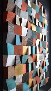 Art Geometrique Du Bois Art Du Bois Art Mural 3d Peinture Etsy Diy Wall Art Wooden Wall Panels Wood Mosaic