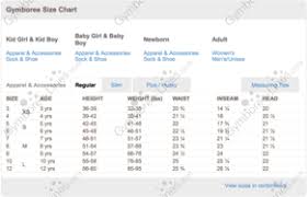 Gymboree Size Chart Line Size Chart Gymboree Lines