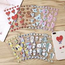 Terlaris sticker stiker list stripe mobil xenis xpander mobilio rush crv brv hrv stiker universal. Terlaris Bt21 Bts Sticker 3d Gambar Kartun Stiker Line Isi 23 Handphone Hp S001 Shopee Indonesia