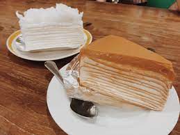 Thai Tea Coconut Crepe Cake
