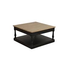 Table basse métal noir industrielle double plateau. Table Basse Carree Noire En Pin Manoir Tables Basses Interior S