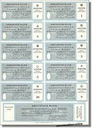 Dresdner Bank Ag B Unentwertet Und Mit Coupons B