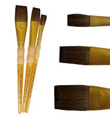 Camel hair brushes actually consist of various inexpensive hair types like asian pony, bear camel hair brush can be made of ox, goat, squirrel, pony, or any variety of other natural animal hairs. Art Distribution R L Crafter S Choice Camel Hair Flat 3 Pack