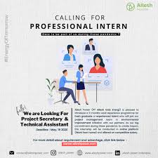 Put everything in the right place and layout. Calling For Professional Intern Ailesh Power