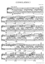 Consolation No 3 Listz Sheet Music Music