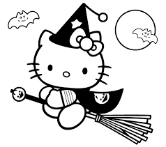 Customize the letters by coloring with markers or pencils. Dibujos Para Imprimir De Halloween Hello Kitty Halloween Hello Kitty Colouring Pages Hello Kitty Coloring