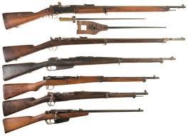 This was a huge leap in arms technology even though the rest of the 1886. Six Bolt Action Military Rifles A French Lebel Model 1886 93 Rifle With Bayonet