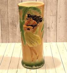 Tommy Bahama 2005 Just Duet Hula Girl Ukulele Hawaii Beach Palm Tree Tiki Mug Hawaii Beaches Tiki Hula Girl