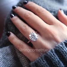 Oval Solitaire Moissanite Engagement Ring Topaz Engagement Ring Rose Engagement Ring Solitaire Engagement Ring