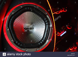 Car After Tuning With Large Sony Xplod Stereo System Stock Photo Alamy