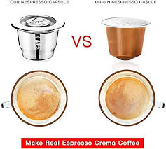 Sage coffee machine nespresso compatible machines of loving. I Cafilas Reusable Refillable Coffee Capsules Compatible With Coffee Machines Stainless Steel Coffee Stamp Spoon Brush Amazon De Home Kitchen
