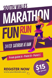 Hot promotions in marathon poster on aliexpress: Marathon Run Fun Poster Template Marathon Fundraiser Marathon Posters Fitness Flyer