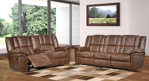 Castle Reclining Sofa And Console Love Seat Chocolate Faux Leather Contemporary Style Pillow Arms Lovesea Furniture Clearance Furniture Bedroom Furniture