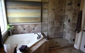 Bathroom White Porcelain Corner Garden Tubs Design Brown Ceramic Tile Flooring Bathroom Remodel Cost Bathroom Design Bathroom Interior