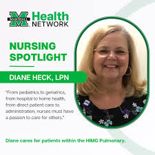 🩺 Diane Heck, LPN 🩺 For 18 years, Diane has worked in various specialties  within our region's healthcare communities. First in Ophthalmology then to  Electrophysiology and now in Pulmonary, she has provided