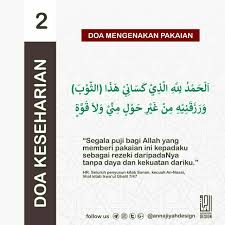  2 Doa Mengenakan Pakaian Doa Kutipan Doa