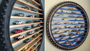 They have to be the right size or the tire will not hold them up as shelves. Tire Shelves Are Perfect For Displaying Hot Wheels Simplemost