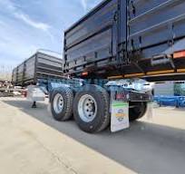 Factory price 20FT +40FT 2 Axles Drop Side Interlink Trailer ...
