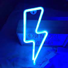 Lightning Bolt Led Neon Sign Thunder Shaped Soft Night Light Bar Wall Sign Desk Decoration Thunderbolt Lamp Gift In 2021 Led Neon Signs Decorative Table Lamps Neon Signs