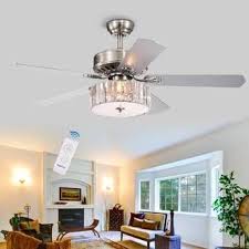 52 Dixie Crystal 5 Blade Ceiling Fan With Remote Light Kit Included Reviews Birch La In 2020 Ceiling Fan In Kitchen Ceiling Fan Chandelier Ceiling Fan With Light