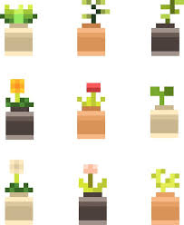 Pixel Plant Pots Set Of 9 Sticker By Chelsea Saunders Minecraft Banner Designs Pixel Art Grid Pixel Art