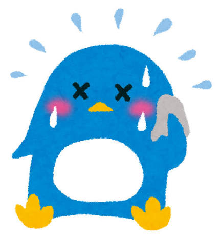 夏バテのイラスト「ペンギンさん」 | かわいいフリー素材集 いらすとや