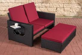 Clp Polyrattan 2er Loungesofa Ancona Garten Sofa Mit Ausziehbarem Fussteil Und Verstellbarer Ruckenlehne In Verschiedenen Farben E Gartensofa Lounge Mobel Sofa