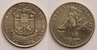 In the philippines, coins of 1, 5, 10, and 25 centavos (officially called sentimo), and 1, 5 and 10 pesos (officially piso) are in use.all older coins have been demonetized, and cannot be used anymore. File 50 Centavos Philippines Jpg Wikimedia Commons