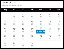 Ukuran kertas huruf, a4 atau a3. Kalender Hijriyah Tahun 2018 Lengkap Tanggalan Islam Online