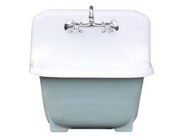 Kraus kitchen laundry utility sink 24in. Deep Basin Cast Iron Porcelain Farm Utility Sink