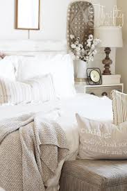 White And Neutral Bedroom Decor And Decorating Ideas White Farmhouse Cottage Style Master Bedr Neutral Bedroom Decor Home Decor Bedroom Farmhouse Bedding Sets