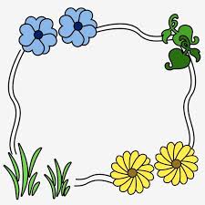 Cartoon Cute Minimalist Art Flower Frame Artistic Features Lovely Cartoon Png Transparent Clipart Image And Psd File For Free Download Flower Frame Minimalist Art Graphic Design Background Templates