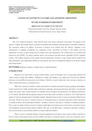 In psychology of art, the relationship between art and emotion has newly been the subject of extensive study thanks to the intervention of esteemed art historian alexander nemerov. 1 Humanities A Study Of Aesthetic Factors And Aesthetic Responses Liu Shih Yung By Impact Journals Issuu