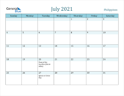 As per the july holidays list, all banks across india will be remain closed for up to 15 days this month including second and fourth saturdays, and sundays. Philippines July 2021 Calendar With Holidays