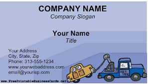 These cards will certainly help you get the phone ringing right away! Towing Service Business Card