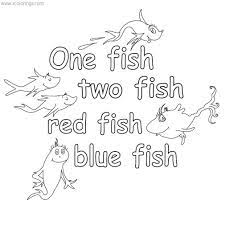 Seuss one fish two fish red fish blue fish book coloring sheets ' is for individual and noncommercial use only, the copyright belongs to their respective creatures or owners. Dr Seuss One Fish Two Fish Red Fish Blue Fish Coloring Pages Linear Xcolorings Com
